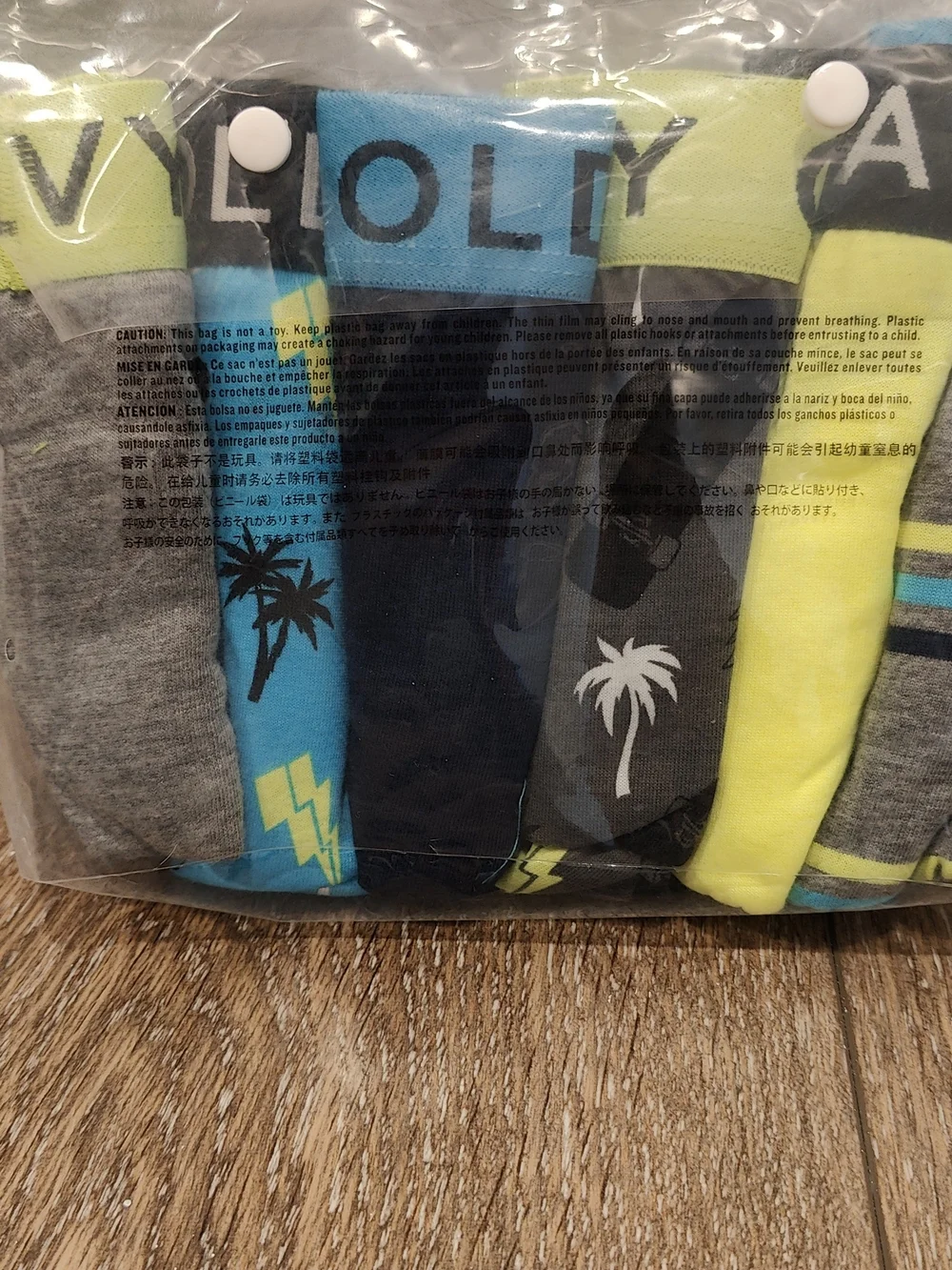 Old Navy Boys' Boxer Brief 6-Pack in Blue, Gray & Neon Yellow